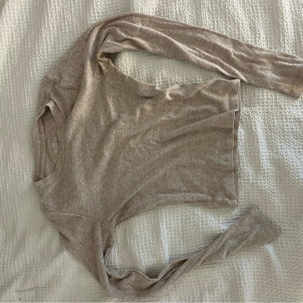 Hollister Taupe Long Sleeve Bodysuit